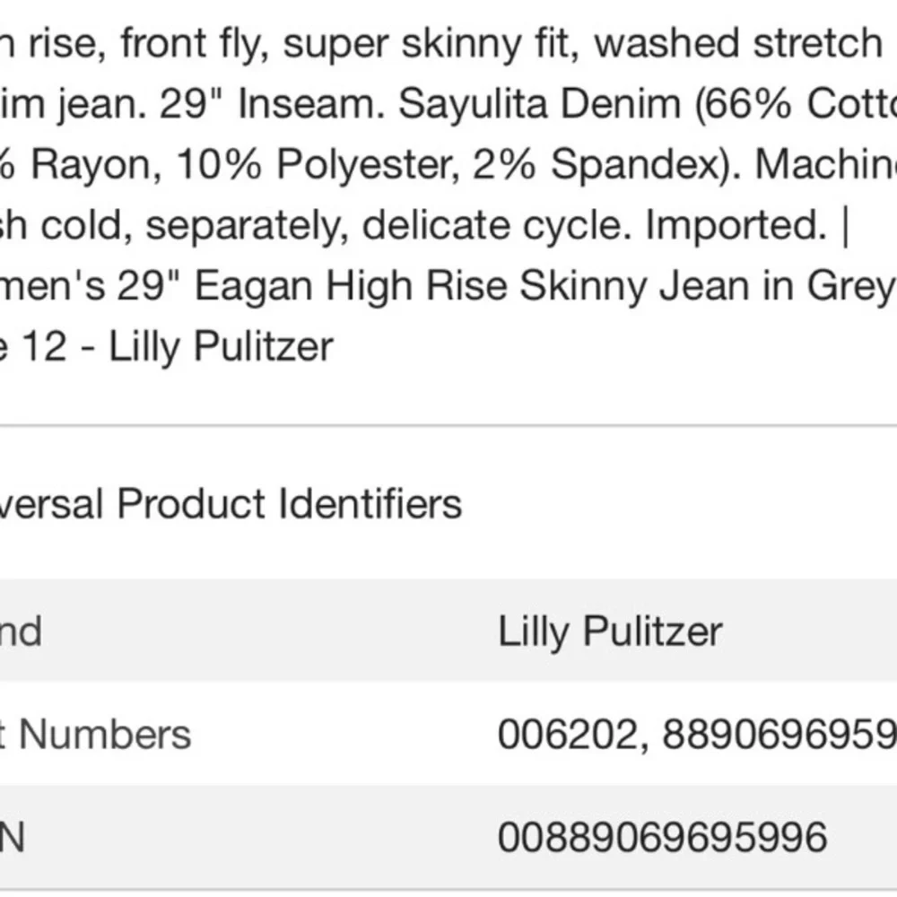Lily Pulitzer Eagan Super Skinny  Jeans- Bennet Wash-NWT - Picture 11 of 15